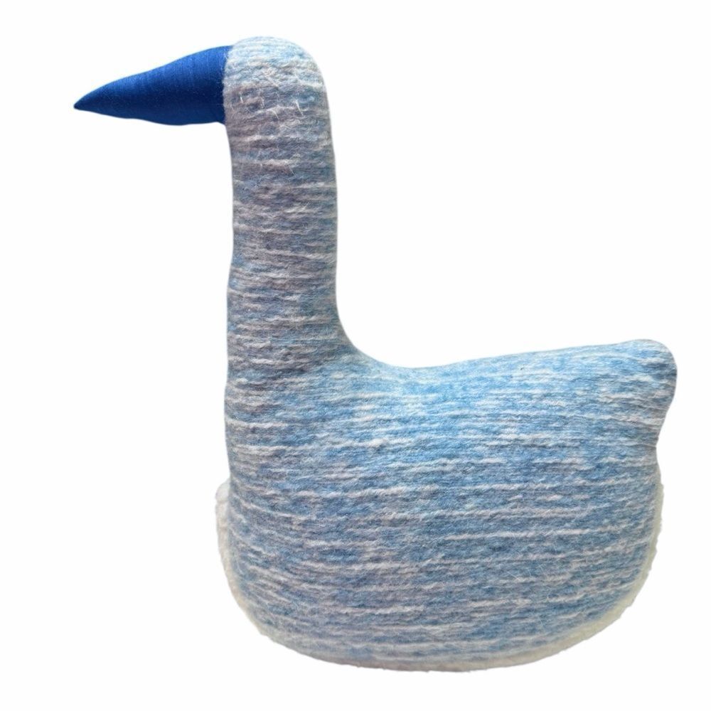 VINTAGE Millennial Morn Wool Stuffed Blue Goose Nursery